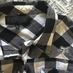 Fox girls button up